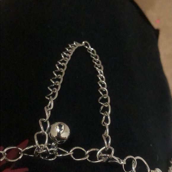 Adjustable silver belt with layered gemstones - Picture 3 of 4